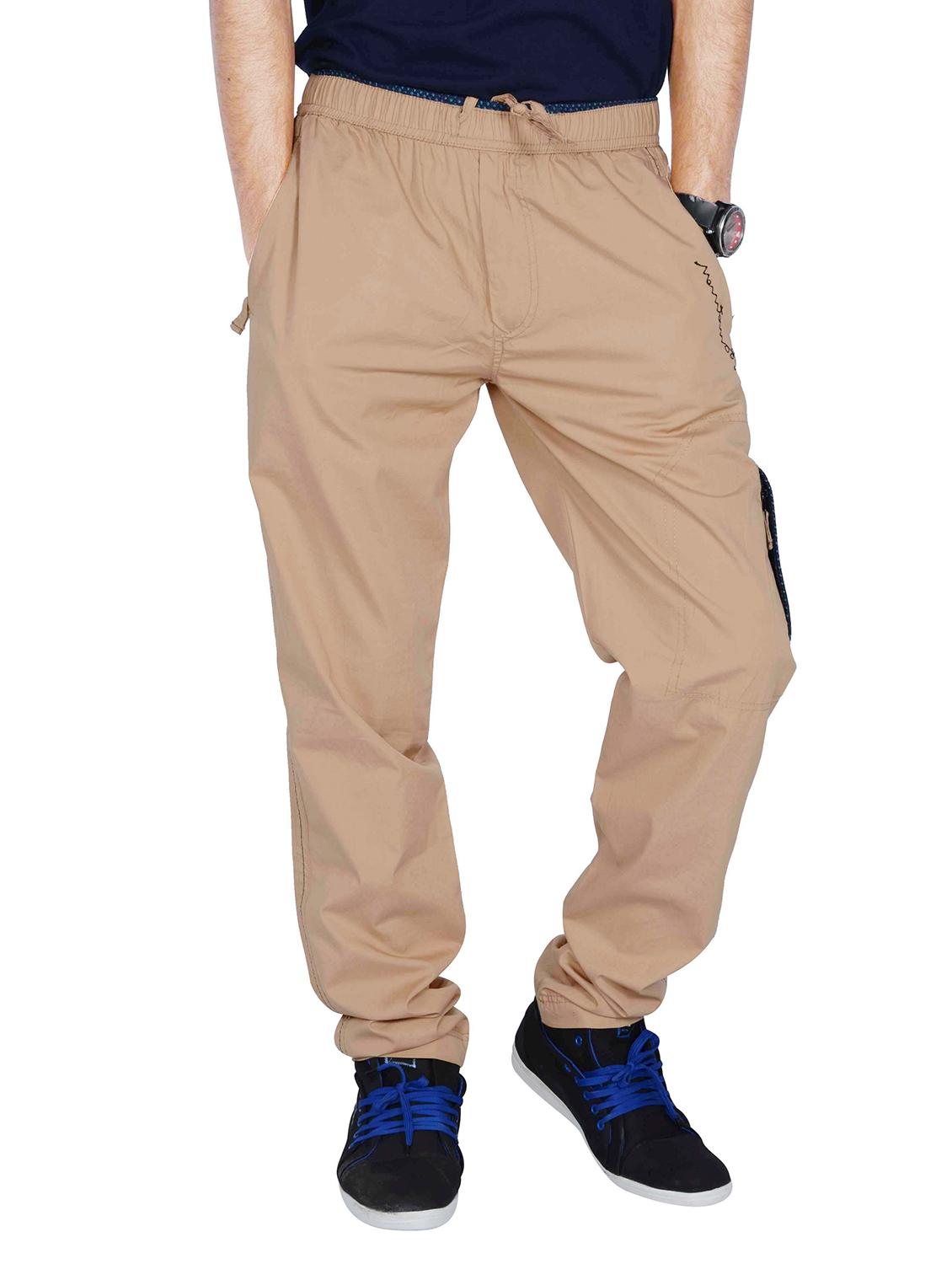 beige polyester full length track pant - 11909734 - Zoom Image - 1