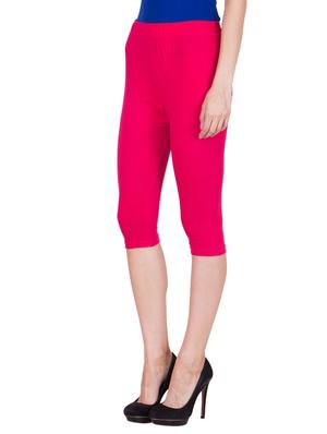 pink cotton capri legging - 11909836 - Standard Image - 2