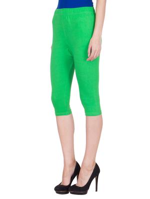 green cotton capri legging - 11909839 - Standard Image - 2