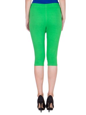 green cotton capri legging - 11909839 - Standard Image - 3