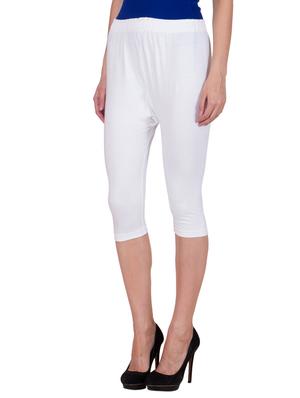 white cotton capri legging - 11909840 - Standard Image - 2