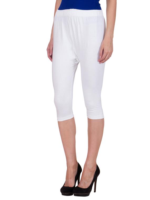 white cotton capri legging - 11909840 - Zoom Image - 2