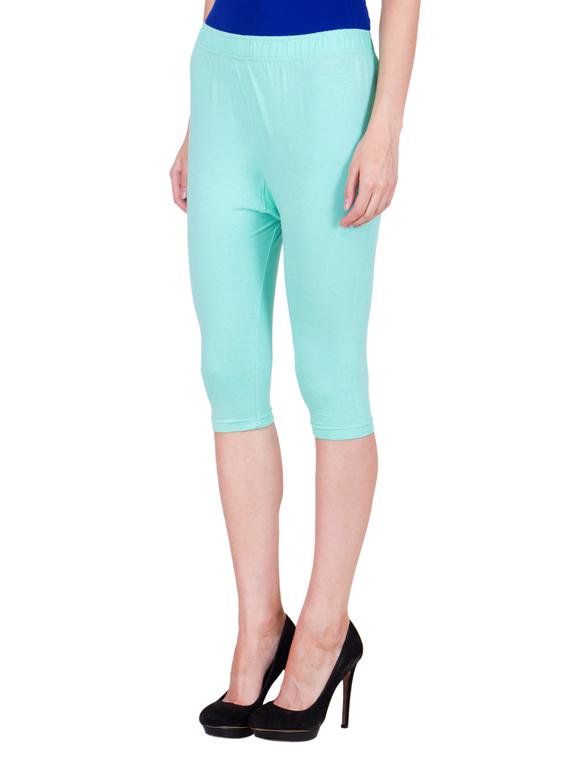 green cotton capri legging - 11909843 - Zoom Image - 2