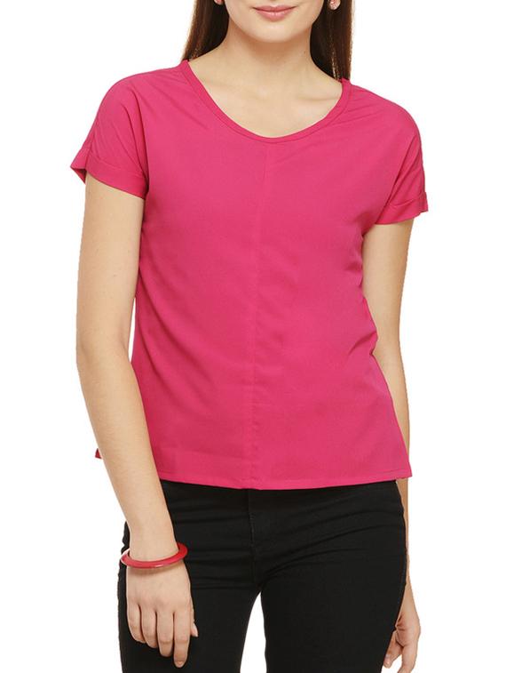 round neck solid tee - 11910584 - Zoom Image - 1