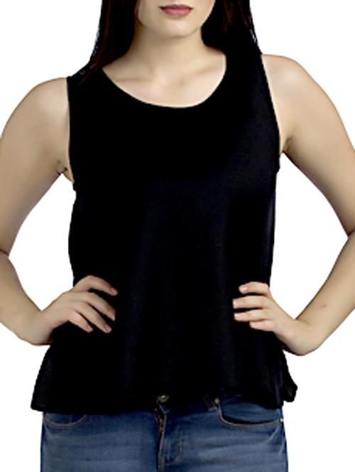 black viscose regular top - 11910651 - Standard Image - 1