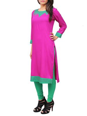 magenta rayon straight kurta - 11916022 - Standard Image - 2