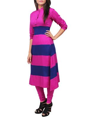 pink rayon a-line kurta - 11916047 - Standard Image - 2