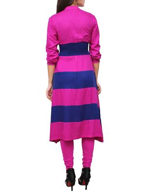 pink rayon a-line kurta - 11916047 - Standard Image - 3