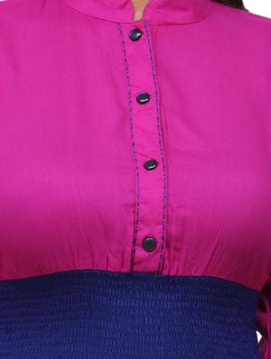 pink rayon a-line kurta - 11916047 - Standard Image - 4