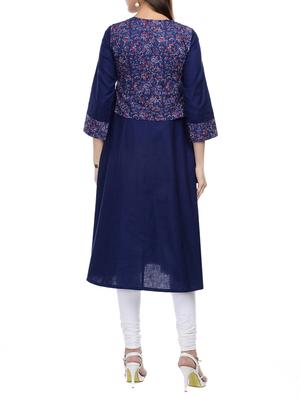 anarkali kurta with jacket - 11919084 - Standard Image - 3