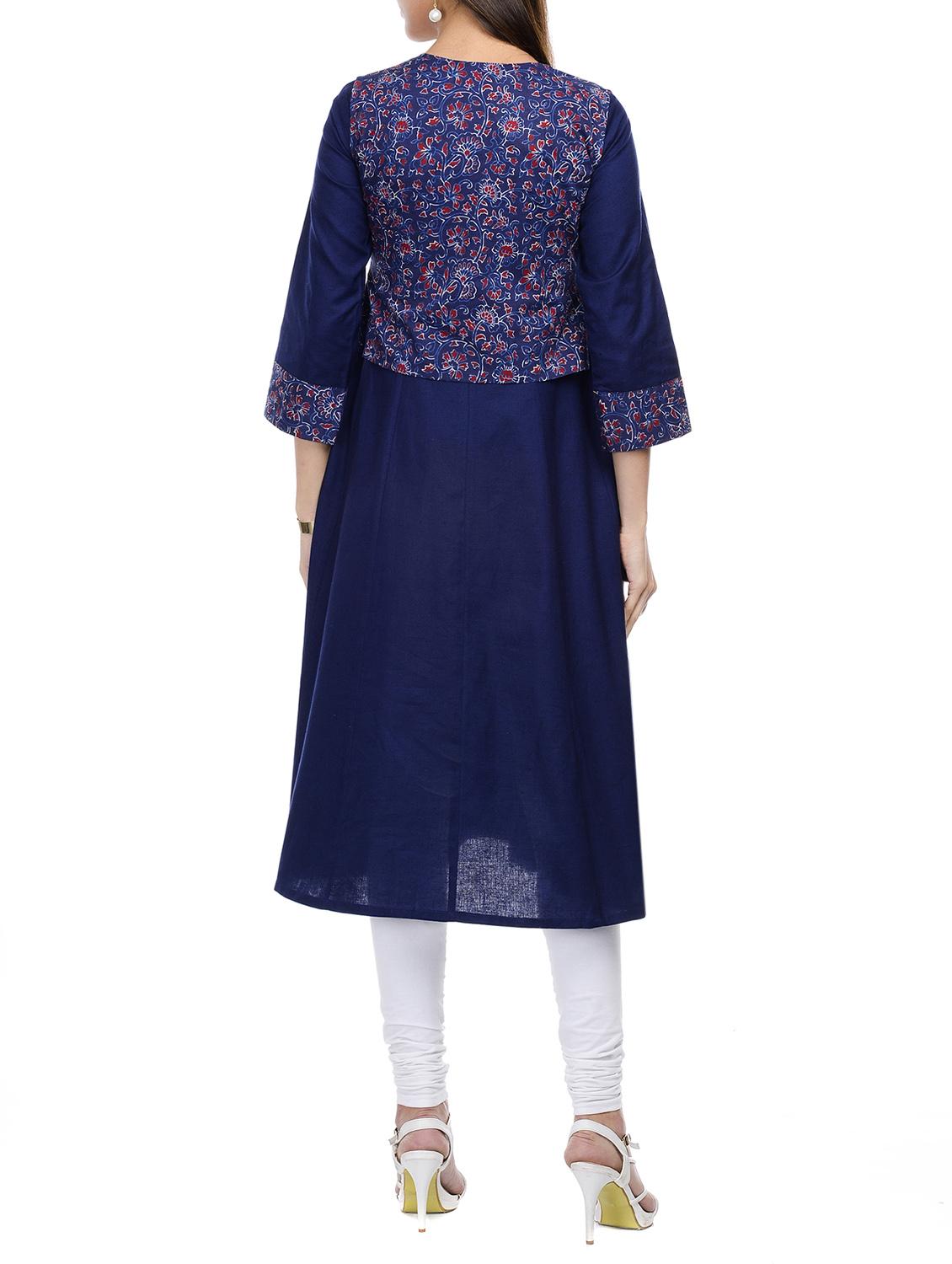 anarkali kurta with jacket - 11919084 - Zoom Image - 3