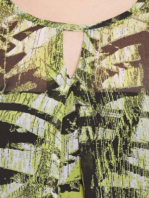 ruffle trim detail sheer top - 11920228 - Standard Image - 4
