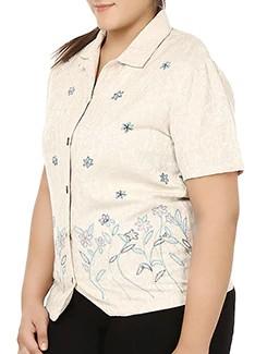 beige linen shirt - 11922920 - Zoom Image - 2