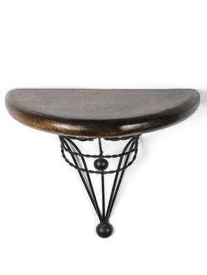 twisted wires wrought iron & wood wall bracket - 1192615 - Standard Image - 3