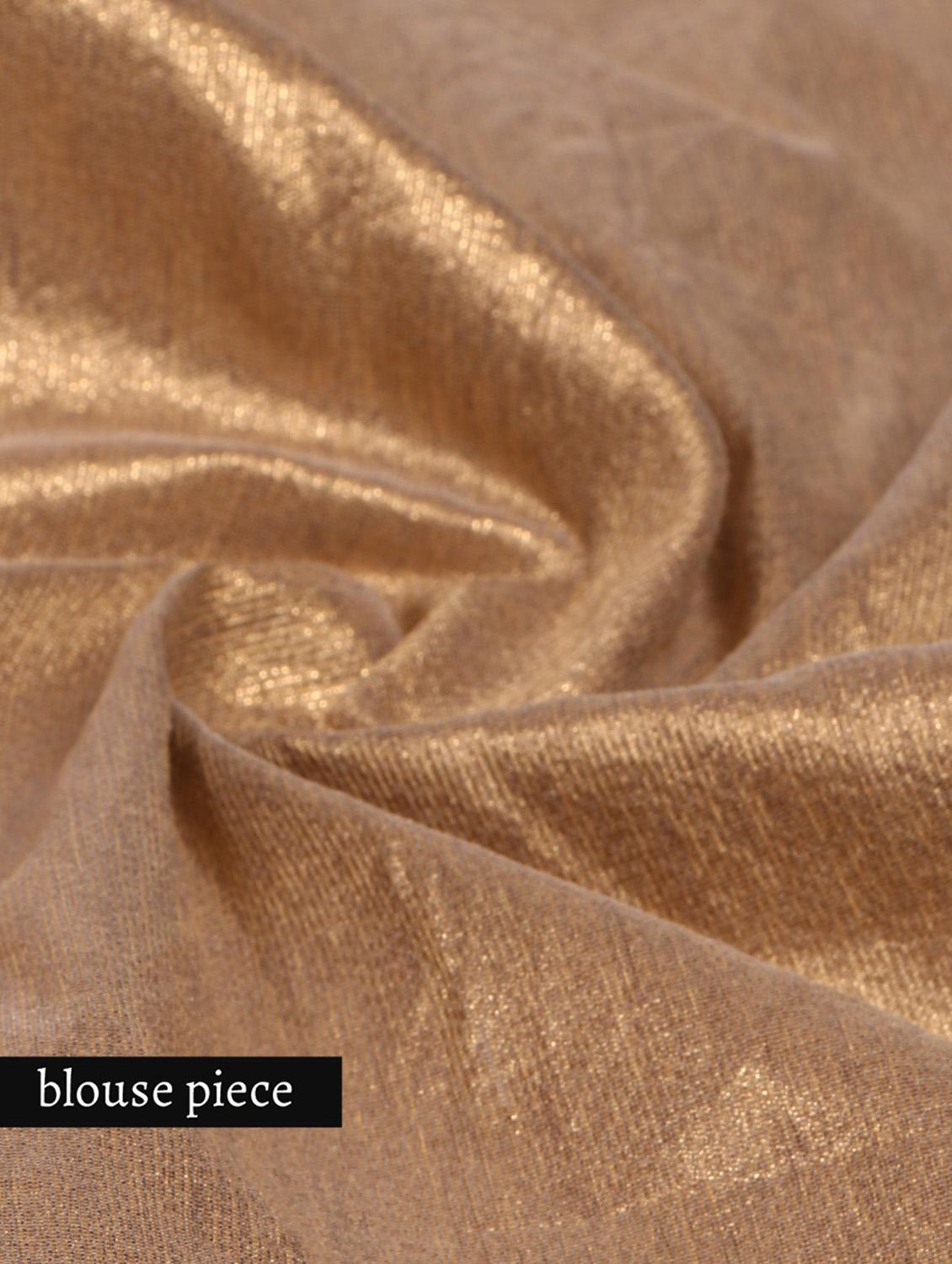 black faux georgette saree with gold border - 1192811 - Zoom Image - 4