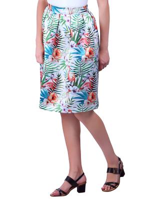 white printed skater skirt - 11929638 - Standard Image - 2