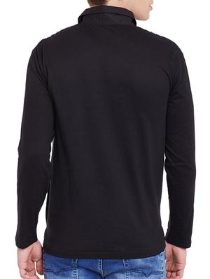 black cotton tshirt - 11930119 - Standard Image - 3