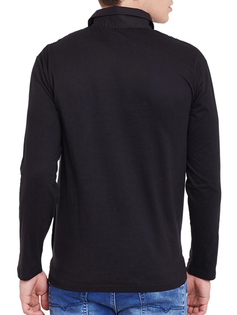 black cotton tshirt - 11930119 - Zoom Image - 3