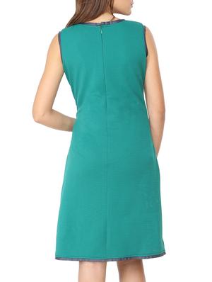 green polyester aline dress - 11933239 - Standard Image - 3