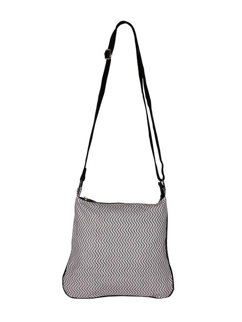 white canvas printed sling bag - 11933554 - Standard Image - 1