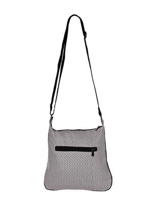 white canvas printed sling bag - 11933554 - Standard Image - 2