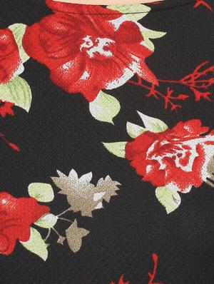 cold shoulder floral sheath dress - 11934144 - Standard Image - 4