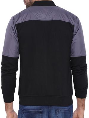 black color block casual jacket - 11940755 - Standard Image - 3
