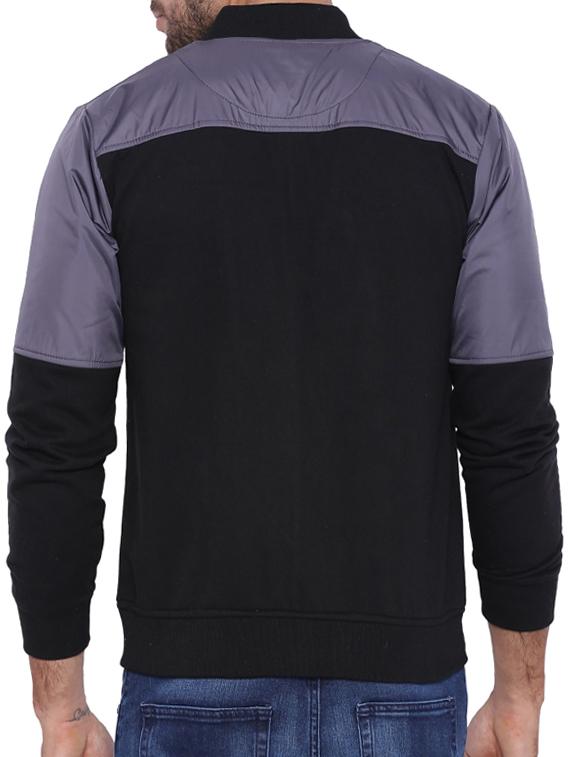 black color block casual jacket - 11940755 - Zoom Image - 3