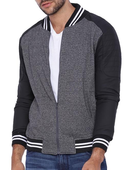 grey cotton bomber jacket - 11940759 - Standard Image - 1