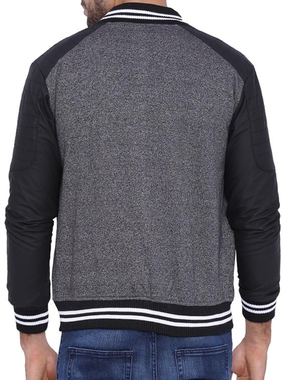 grey cotton bomber jacket - 11940759 - Zoom Image - 3