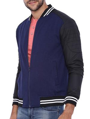 blue cotton bomber jacket - 11940760 - Standard Image - 2
