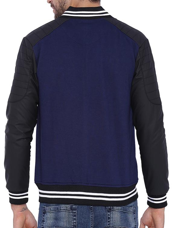 blue cotton bomber jacket - 11940760 - Zoom Image - 3