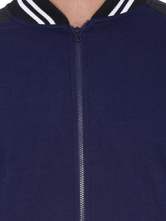 blue cotton bomber jacket - 11940760 - Zoom Image - 4