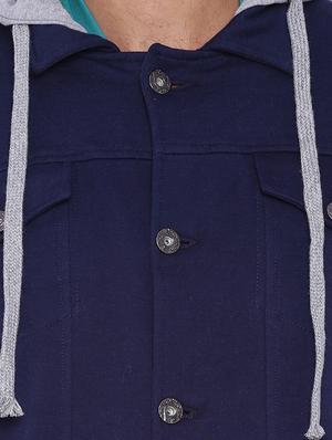 blue cotton casual jacket - 11940767 - Standard Image - 4