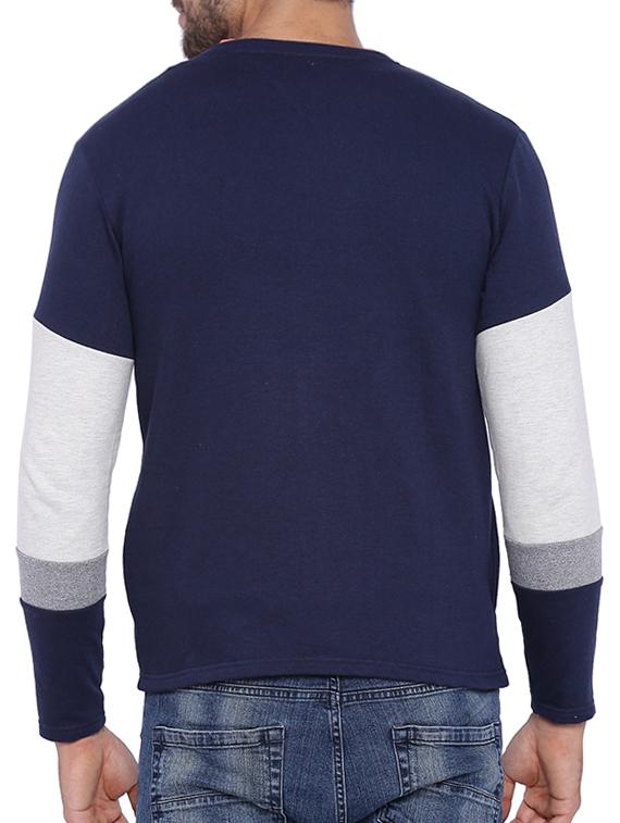blue cotton casual jacket - 11940770 - Zoom Image - 3