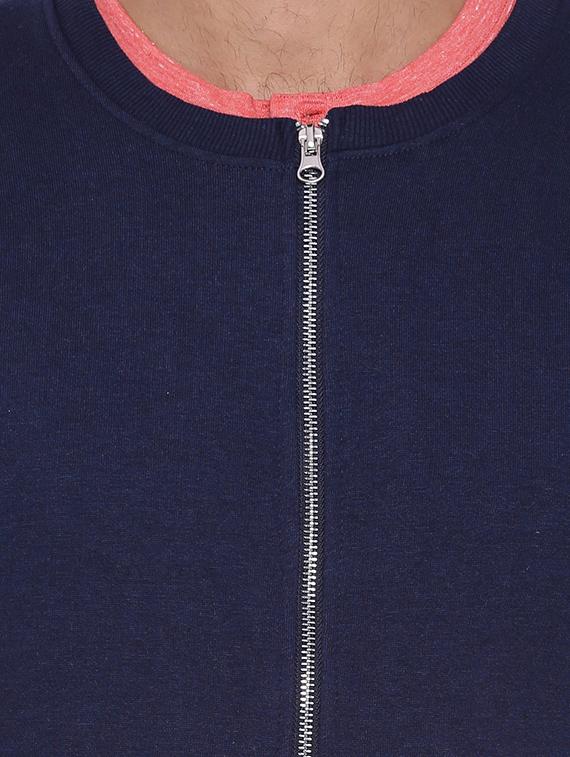 blue cotton casual jacket - 11940770 - Zoom Image - 4