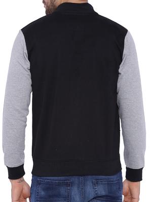 black color block cut & sew casual jacket - 11940776 - Standard Image - 3