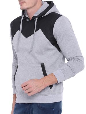 grey color block sweatshirt - 11940781 - Standard Image - 2