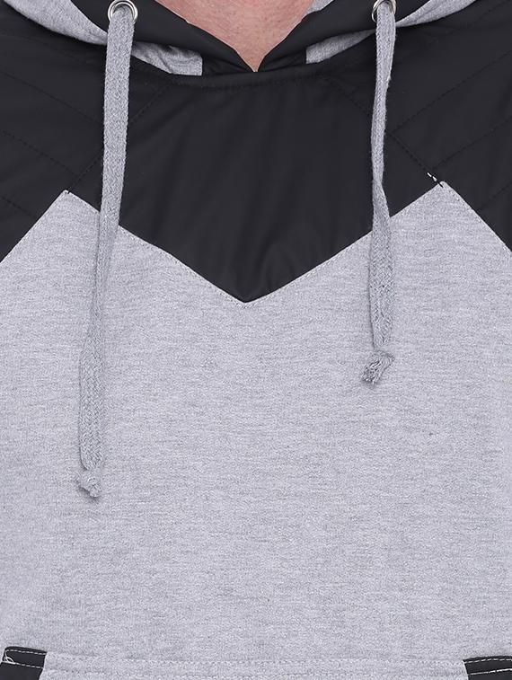 grey color block sweatshirt - 11940781 - Zoom Image - 4
