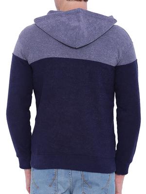 blue colour block cotton sweatshirt - 11940785 - Standard Image - 3