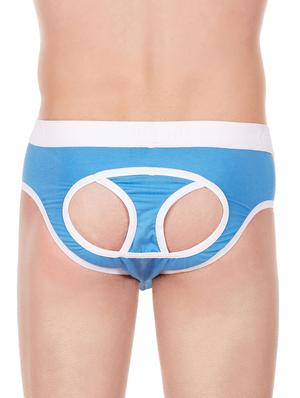 blue cotton blend brief - 11941856 - Standard Image - 3