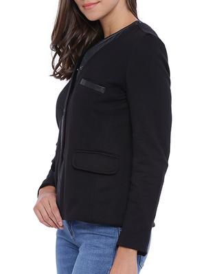 black cotton casual blazer - 11943905 - Standard Image - 2