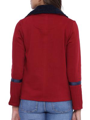 red cotton zipper jacket - 11943908 - Standard Image - 3