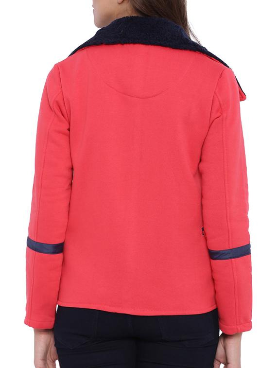 pink cotton zipper jacket - 11943910 - Zoom Image - 3