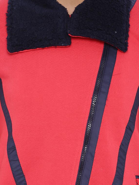 pink cotton zipper jacket - 11943910 - Zoom Image - 4