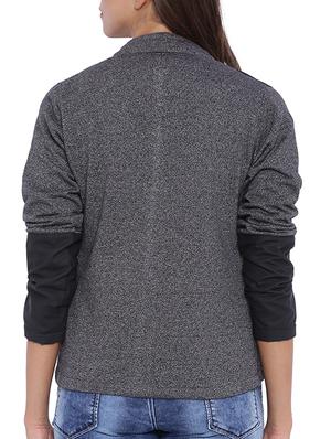 grey cotton zipper jacket - 11943911 - Standard Image - 3