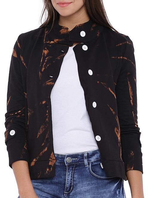 black cotton regular jacket - 11943914 - Standard Image - 1