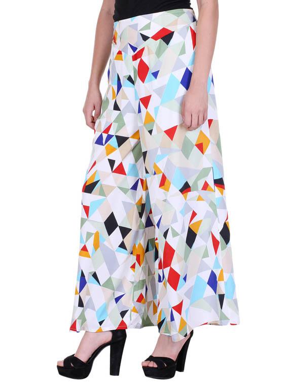 multicolored crepe palazzo - 11946686 - Zoom Image - 2