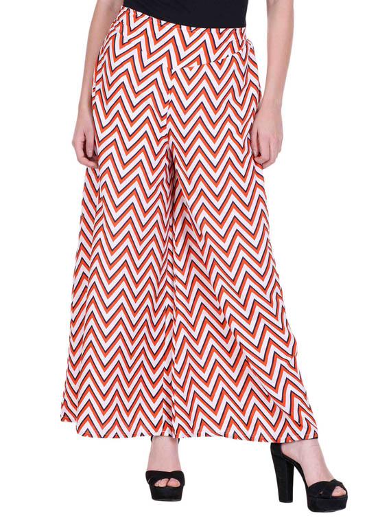 orange crepe palazzo - 11946704 - Zoom Image - 1