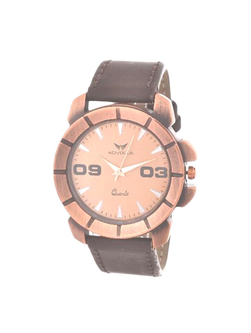 black leather analog watch - 11949103 - Zoom Image - 1